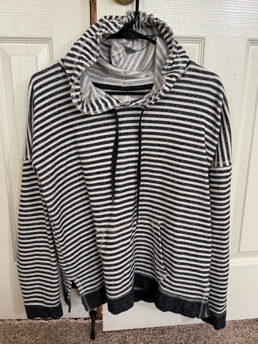Volcom Striped Oversized Pullover Hoodie XL
